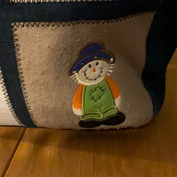 Denim and felt applique fall purse or tote - Picture 4 of 10